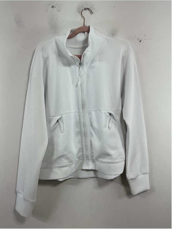 Apana Jackets & Blazers - Womans Excellent Condition Apana Long Sleeve Zip Up Warm Up Jacket XL White